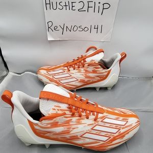 Adidas Adizero Football Cleats Orange White Creamsicle Mens Size 12 HO3639